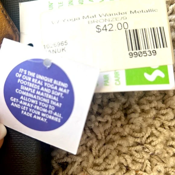 NWT😊SANUK Yoga Mat Comfort WANDER METALLIC Bronze FLIP FLOPS🩴Size 9 1017880 BRZ - Picture 3 of 11